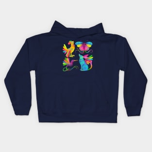 Watercolor dia de muertos set Kids Hoodie